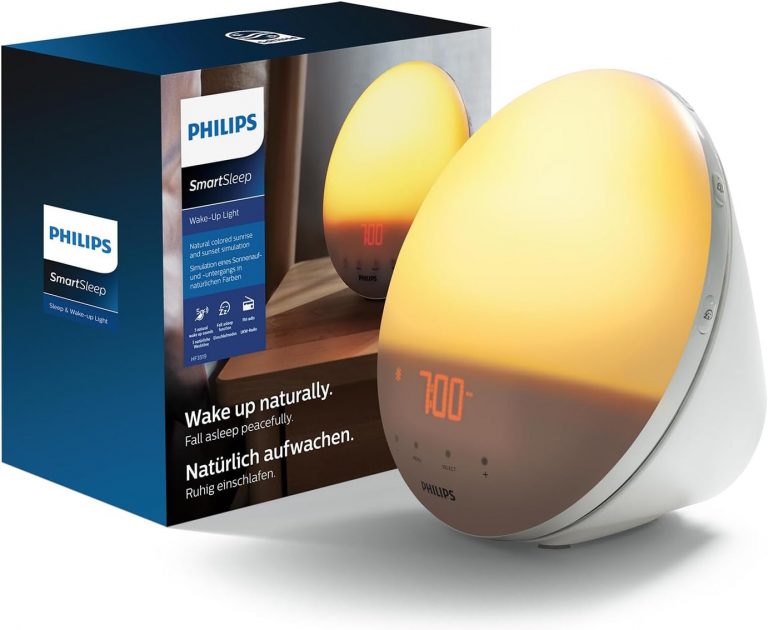 PHILIPS SmartSleep Wake-up Light – Nachttischlampe und Wecker mit USB, Farbige Sonnenaufgangssimulation, 20 Helligkeitseinstellungen, 7 natürliche Wecktöne, Mitternacht-Lichtfunktion, Modell HF3532-01119,99€ statt 179,99€➡️ https://www.amazon.de/dp/B01LX8ZISS/?tag=preisfehlerheute-21