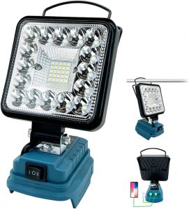 Akku Lampe f&uuml;r Makita 18V Akku, 48W 4800LM Led Arbeitsleuchte, Strahler Tragbares Flutlichter Baustellen Lampe,mit 2 USB f&uuml;r Camping, Autoreparaturen, Notfall Ersatz f&uuml;r Makita DML816（Ohne Akku）16,99&euro; statt 19,99&euro;➡️ https://www.amazon.de/dp/B0DYZJW38M/?tag=preisfehlerheute-21