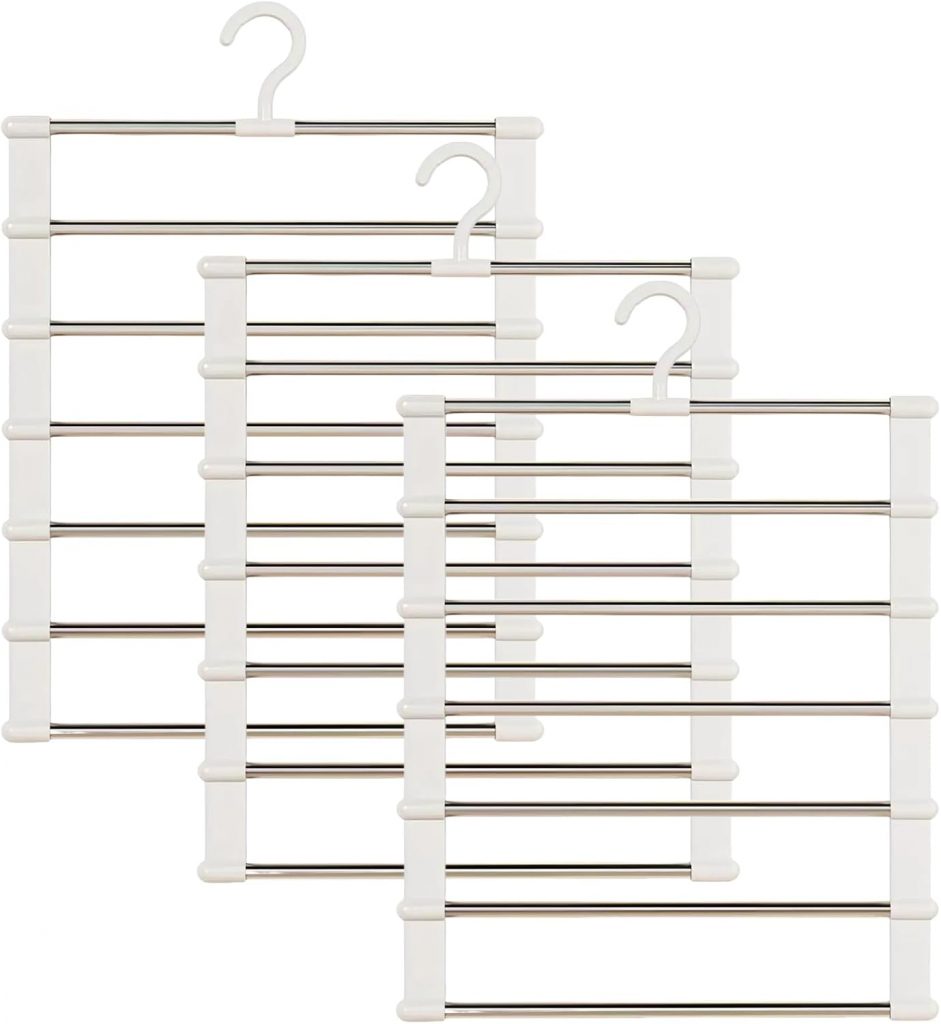 Greyoe 3 Stück Mehrzweck-Hosenträger aus Edelstahl, 6- Etagen Kleiderbügel Hosen, Platzsparende Kleideraufhängung, Für Hosen, Röcke, Schals, Handtücher, Ideal für Enge Schränke4.98€ ➡️ https://www.amazon.de/dp/B0FFYSN5HL/?tag=preisfehlerheute-21