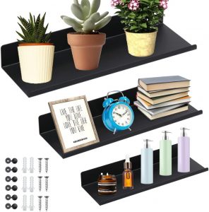 SCHYIDA 3 St&uuml;ck Wandboard Schwarz Metall Schweberegal Wand 20/40/30cm Wandregal Matt Regal Schwarz Matt Schwarzes Metallregal Schwebendes H&auml;ngeregal Schwarz k&uuml;chenregal f&uuml;r Dekos5.99&euro; ➡️ https://www.amazon.de/dp/B0BN5XFH7J/?tag=preisfehlerheute-21