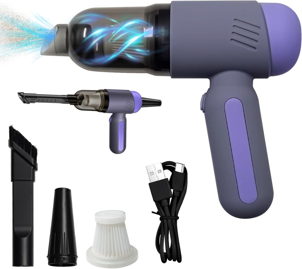 Mesen 4-in-1 Multifunktionaler Akku Handstaubsauger, 5500Pa, USB-C Schnellladung, für Auto, Haus, Küche, Tierhaare, Office Reinigung, Lila, Modern, Kabelloser, HEPA Filter, Modular5.49€ ➡️ https://www.amazon.de/dp/B0DGQCHML9/?tag=preisfehlerheute-21