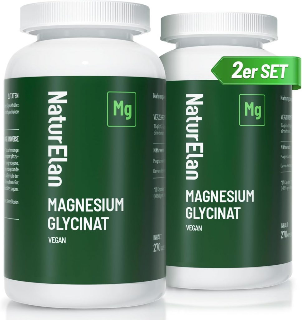 Magnesium Glycinat Hochdosiert Kapseln – 540 Kapseln, 300mg Magnesium pro Tagesdosis, Vegan, Premium: Chelatiertes Magnesiumbisglycinat, hochdosiert40,03€ statt 47,09€➡️ https://www.amazon.de/dp/B0FC6MYJST/?tag=preisfehlerheute-21
