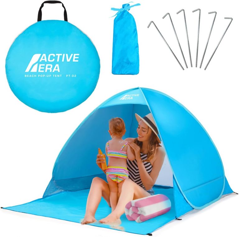 Active Era Pop Up Strandmuschel mit UV Schutz, UPF 50+ Strandzelt, Windschutz Strand, Zelt für 2-3 Personen inkl. Tragetasche und Heringe - Blau28,99€ statt 41,99€➡️ https://www.amazon.de/dp/B079J3GCG8/?tag=preisfehlerheute-21