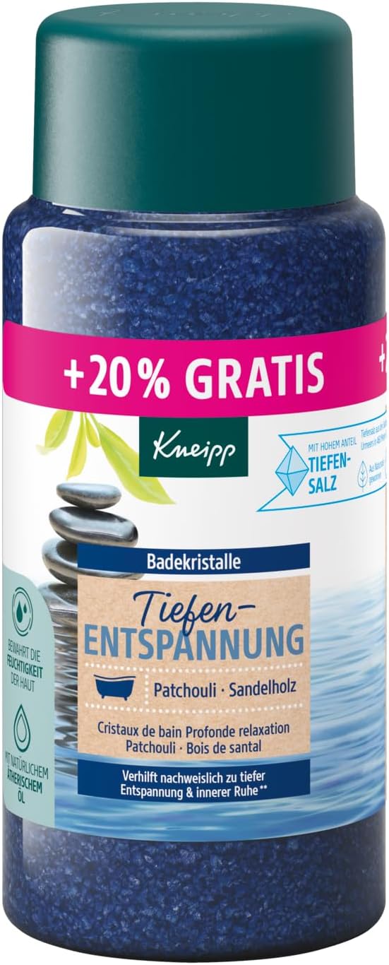 🤴 Kneipp Badekristalle Tiefenentspannung,Sondergröße,mit naturreinem Tiefensalz, ätherisches Patchouliöl und wertvoller Sandelholzextrakt für tiefe Entspannung und Ruhe,limitierte Edition,720g4,49€ statt 6,49€ - 31,00 % 🔥🚚 Verkauft durch Amazon und Versand durch Amazon264 Bewertungen: 4.8 / 5.0 ⭐️⭐️⭐️⭐️⭐️🛒 zu Amazon https://www.amazon.de/dp/B0CN511ZQQ/?amp%3Btag=preisfehlerheute-21&tag=preisfehlerheute-21