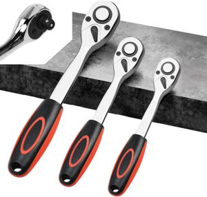 Vunanvu 3 St&uuml;ck Umschaltknarre 3/8 Zoll, 1/2 Zoll & 1/4 Zoll Bit Ratsche mit 72 Z&auml;hnen Knarre Antrieb Vielseitiges Ratchet Teleskopratsche mit Gebogenem Griff f&uuml;r Autoreparatur Handwerk Werkstatt5.99&euro; statt 18.99&euro;➡️ https://www.amazon.de/dp/B0FRSC8QZQ/?tag=preisfehlerheute-21