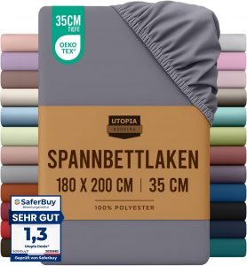 🤴 Utopia Bedding - Spannbettlaken 180x200cm - Grau - Oeko-Tex Zertifiziertes Gebürstete Polyester-Mikrofaser Spannbetttuch - 35 cm Tiefe Tasche9,34€ statt 12,99€ - 29,00 % 🔥🚚 Verkauft von Utopia Deals Europe und Versand durch Amazon108,626 Bewertungen: 4.4 / 5.0 ⭐️⭐️⭐️⭐️🛒 zu Amazon https://www.amazon.de/dp/B07BFVKFTK/?tag=preisfehlerheute-21
