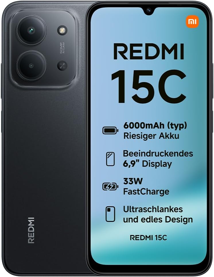 🤴 XIAOMI Redmi 15C Smartphone 4GB+128GB, 6,9" 120Hz Display, 50MP AI Dual-Kamera, 6000mAh Akku, 7,99mm schlank, Midnight Black99,00€ statt 149,90€ - 34,00 % 🔥🚚 Verkauft durch Amazon und Versand durch Amazon382 Bewertungen: 4.1 / 5.0 ⭐️⭐️⭐️⭐️🛒 zu Amazon https://www.amazon.de/dp/B0FHBRX83J/?amp%3Btag=preisfehlerheute-21&amp%3Bth=1&amp%3Bpsc=1&tag=preisfehlerheute-21