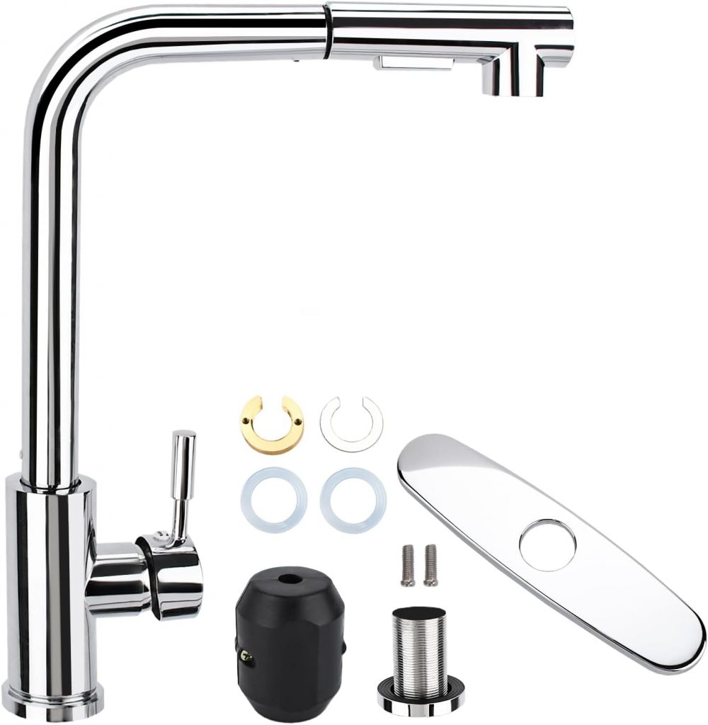 YUTUY Wasserhahn Küche Ausziehbar,Küchenarmatur mit Brause Ausziehbar,360° Schwenkbare Küchenarmatur,Einhebelmischer Einzelspüle Doppelspüle Mischbatterie für Die Spüle,Wasserhahn Edelstahloptik15.99€ ➡️ https://www.amazon.de/dp/B0GS4ZJG5Q/?tag=preisfehlerheute-21