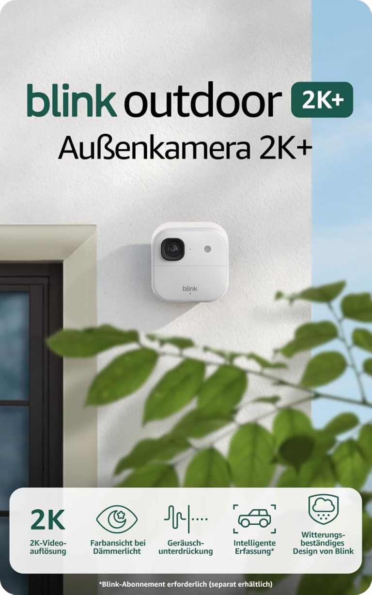 👑 Blink Außenkamera 2K+ (neueste Generation) – Kabellose, intelligente Sicherheitskamera, 2K-Videoauflösung, bis zu zwei Jahre Batterielaufzeit. Sync-Basismodul enthalten – 1-Kamera-System, Weiß49,99€ statt 99,99€ - 51,00 % 🔥🚚 Verkauft durch Amazon und Versand durch Amazon113 Bewertungen: 4.1 / 5.0 ⭐️⭐️⭐️⭐️🛒 zu Amazon https://www.amazon.de/dp/B0F95XWPJ2/?amp%3Btag=preisfehlerheute-21&tag=preisfehlerheute-21