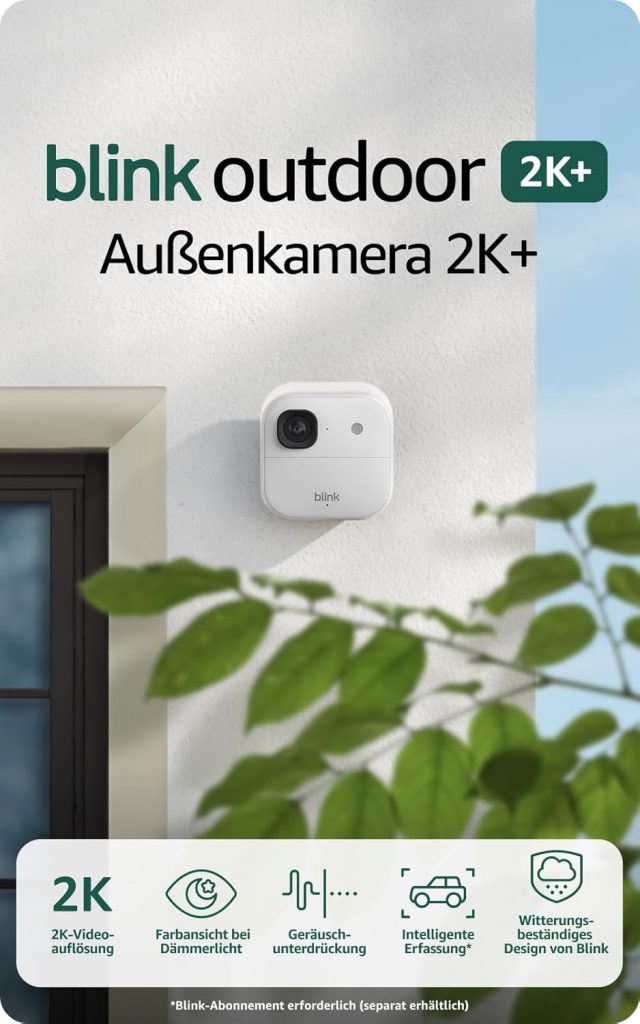 Blink Außenkamera 2K+ (neueste Generation) – Kabellose, intelligente Sicherheitskamera, 2K-Videoauflösung, bis zu zwei Jahre Batterielaufzeit. Sync-Basismodul enthalten – 3-Kamera-System, Weiß124,99€ statt 249,99€➡️ https://www.amazon.de/dp/B0F95QGG7M/?tag=preisfehlerheute-21