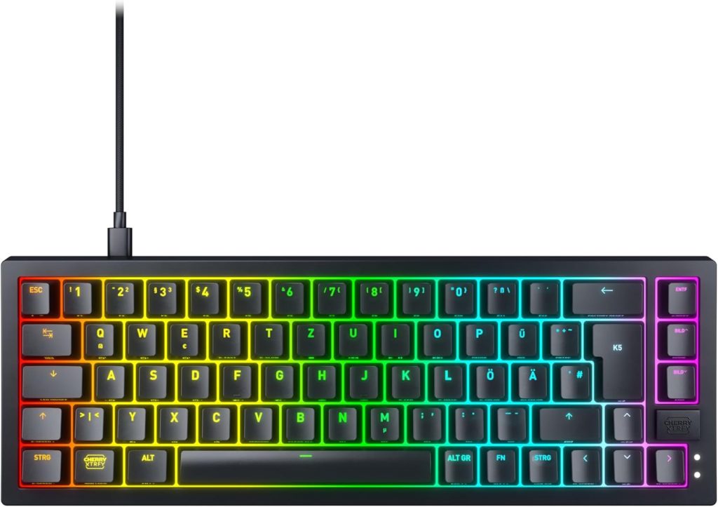 👑 CHERRY XTRFY K5V2 Compact, mechanische Gaming-Tastatur im 65-Prozent-Format, Deutsches Layout (QWERTZ), Hot-Swap-Keyboard, CHERRY MX2A RED Switches, Schwarz💰 nur 68,98🚚 Verkauft und Versand durch Jakader50 Bewertungen: 4.3 / 5.0 ⭐️⭐️⭐️⭐️🛒 https://www.amazon.de/dp/B0CTKKH5W7/?th=1&tag=preisfehlerheute-21#038;psc=1&tag=preisfehlerheute-21