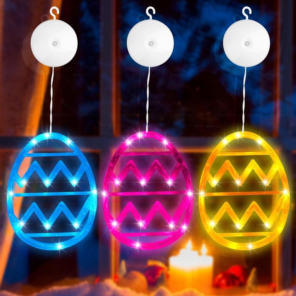Vibbang 3 Stück Osterdeko LED Fenster Licht, Ostereier Hängende Lichterkette mit Saugnapf Fenster Deko, Ostern Deko Lichterkette Batteriebetrieben, Ostern Fenster Lichter Heimdekoration6.99€ ➡️ https://www.amazon.de/dp/B0CRSZC4SY/?tag=preisfehlerheute-21