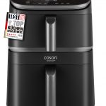 COSORI Airfryer, Heißluftfritteuse 2 Kammern, 10,8 L Heissluftfritteuse, Innovative Mehrfach-Luftgeschwindigkeit, Spart 41 Prozent Platz, Inklusive Rezeptbuch und Edelstahl-Rost, Silbergrau