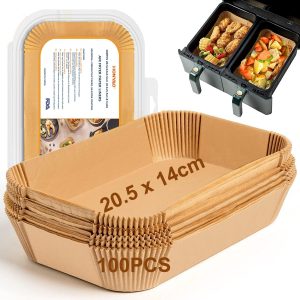 Backpapier f&uuml;r Hei&szlig;luftfritteuse mit Doppelkammer, HONYAO 100 St&uuml;ck 20,5x14cm Rechteckig Airfryer Papier Liners kompatibel mit Ninja Dual/Double Stack, und Anderen Dual Zone Air Fryer3.39&euro; statt 12.99&euro;➡️ https://www.amazon.de/dp/B0C2PZQ1JT/?tag=preisfehlerheute-21