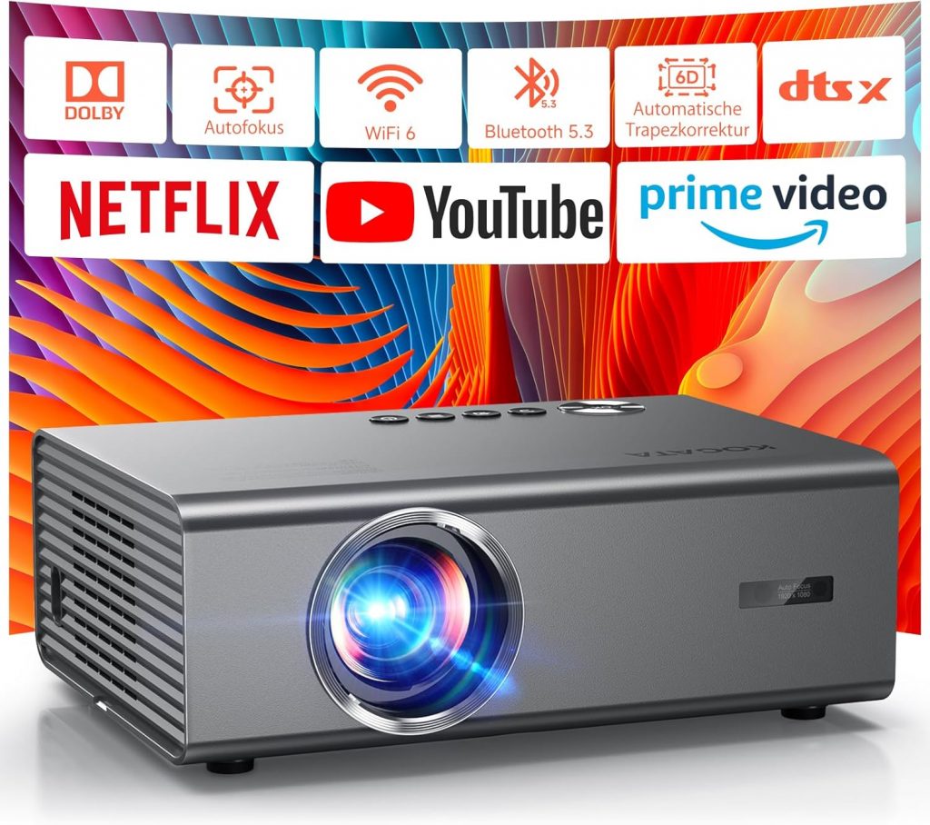 🤴 4K Smart Beamer kompatibel mit Netflix-App, Kinoähnlichem Sound & HDR | KOGATA Auto-Fokus, 6D Keystone, WiFi 6 & Bluetooth | Heimkino Projektor für Garten & Streaming ohne TV-Stick185,99€ statt 299,99€ - 39,00 % 🔥🚚 Verkauft von KOGATA DE und Versand durch Amazon1,133 Bewertungen: 4.4 / 5.0 ⭐️⭐️⭐️⭐️🛒 zu Amazon https://www.amazon.de/dp/B0DZNYSFKQ/?amp%3Btag=preisfehlerheute-21&tag=preisfehlerheute-21