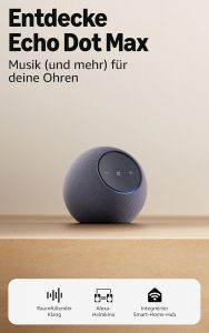 Amazon Echo Dot Max (neueste Generation), Alexa-Lautsprecher mit raumfüllendem Klang und integriertem Smart-Home-Hub, Graphit🔥 ➡️ https://www.amazon.de/dp/B0DKLFHZDH/?tag=preisfehlerheute-21