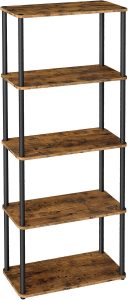 VASAGLE Superschnelle werkzeuglose Montage, Regal mit 5 Ebenen, Standregal, Aufbewahrungsregal, 23,8 x 60 x 139 cm, Wohnzimmer, Schlafzimmer, K&uuml;che, vintagebraun-tintenschwarz LLS165K0127,20&euro; ➡️ https://www.amazon.de/dp/B0F329M63D/?tag=preisfehlerheute-21