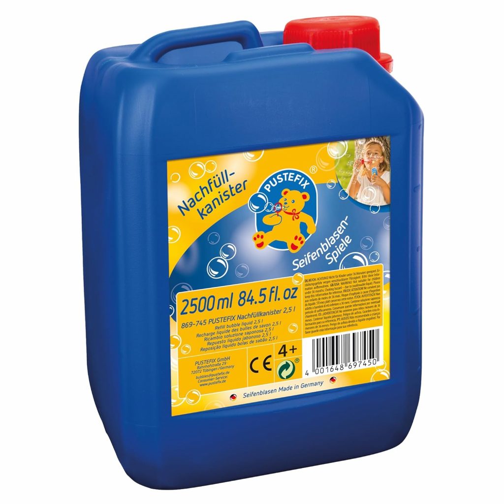 🤴 PUSTEFIX – 420869745 Seifenblasen Nachfüllkanister 2,5 Liter I Seifenblasenflüssigkeit für bunte Blasen I I extra Flüssigkeit für mehr Bubble Spaß, für Kinder & Erwachsene auf Geburtstag, Hochzeit9,99€ statt 14,99€ – 34,0 🔥🚚 Verkauft durch Amazon und Versand durch Amazon12,037 Bewertungen: 4.7 / 5.0 ⭐️⭐️⭐️⭐️⭐️🛒 zu Amazon https://www.amazon.de/dp/B00GKWQDHQ/?th=1&tag=preisfehlerheute-21#038;psc=1&tag=preisfehlerheute-21