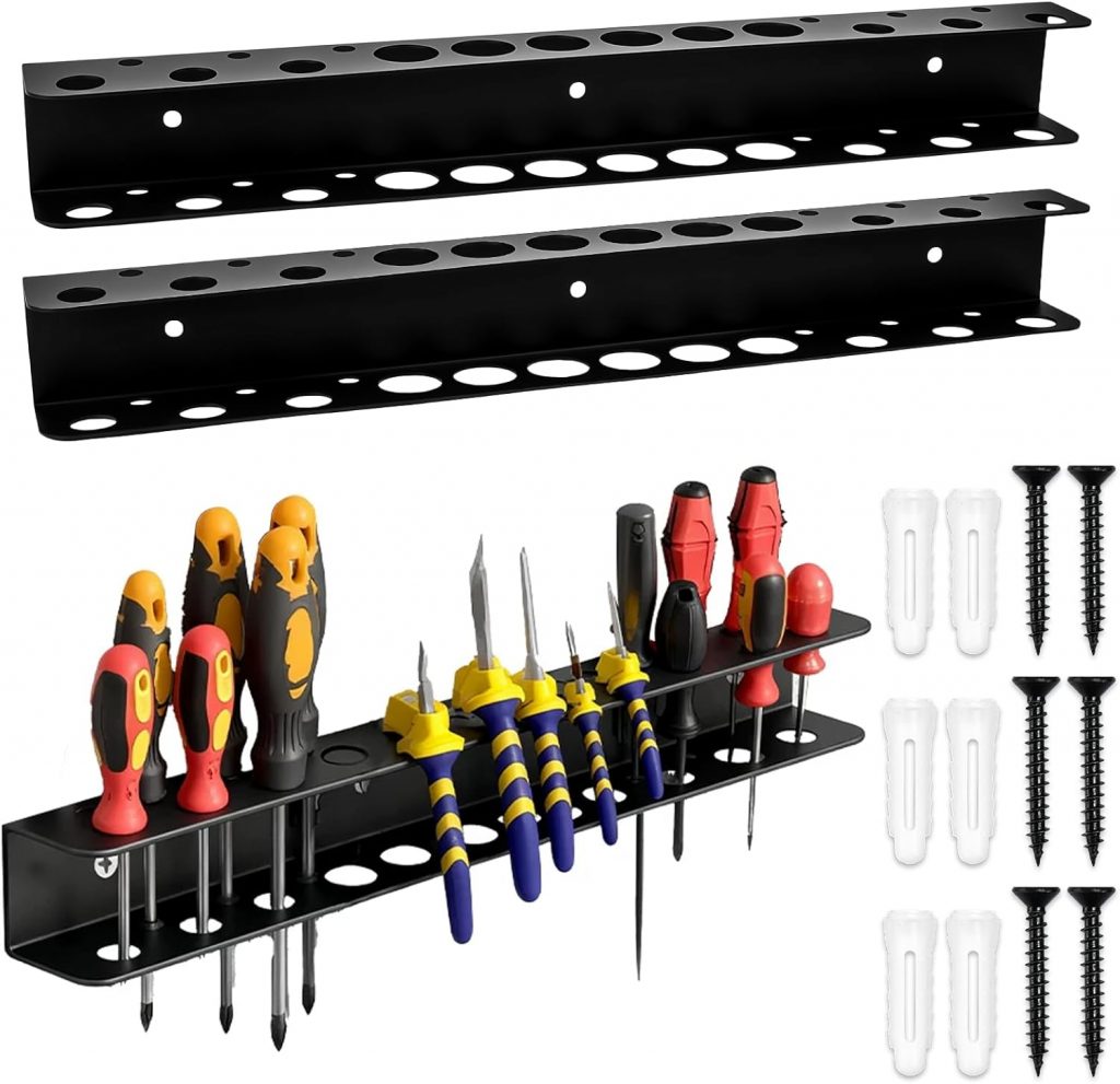 VGECEE 2 Stück Werkzeughalter Wand 40CM Schraubendreher Halterung Zangenhalter Wandhalterung Werkzeughalter 18 Löcher Werkzeug Wandhalterung Werkstatt Organizer Wand für Garagen Werkstätten Werkbänke3,99€ ➡️ https://www.amazon.de/dp/B0FKBP27NX/?tag=preisfehlerheute-21