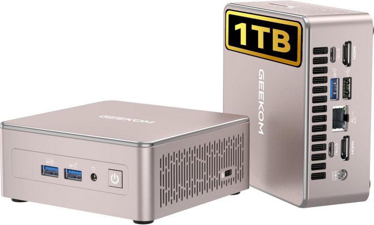 GEEKOM Mini PC A5 mit AMD Ryzen 5 7430U,16GB RAM 1TB SSD(max.64GB+4TB), Windows 11 Pro, Ultra-leiser kompakter Desktop-PC mit AMD Radeon Grafik,Dual HDMI 4K-Ausgang,SD-Kartensteckplatz für Homeoffice459,00€ statt 540,00€➡️ https://www.amazon.de/dp/B0FJRSLGC7/?tag=preisfehlerheute-21