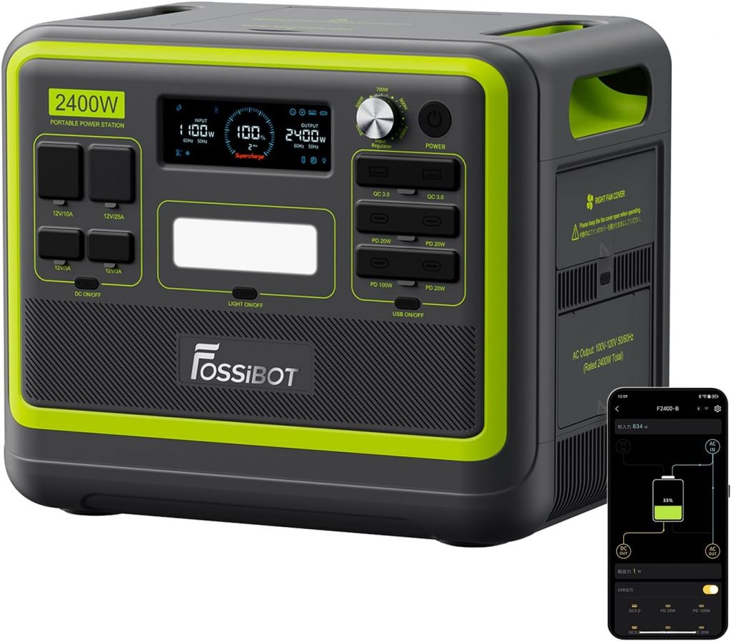 🤴 FOSSiBOT Tragbare Powerstation F2400, Solargenerator 2048Wh LiFePO4 Batterie-Backup mit 2400W 3X AC Ausgängen (4800W Peak) 230V, Power Station für Outdoor-Camping, Wohnmobil-Reisen, Hausgebrauch769,00€ statt 999,00€ - 24,00 % 🔥🚚 Verkauft und Versand durch FBOT EU569 Bewertungen: 4.2 / 5.0 ⭐️⭐️⭐️⭐️🛒 zu Amazon https://www.amazon.de/dp/B0BN3YWQRF/?amp%3Btag=preisfehlerheute-21&%3Bamp%3Bth=1&%3Bamp%3Bpsc=1&tag=preisfehlerheute-21