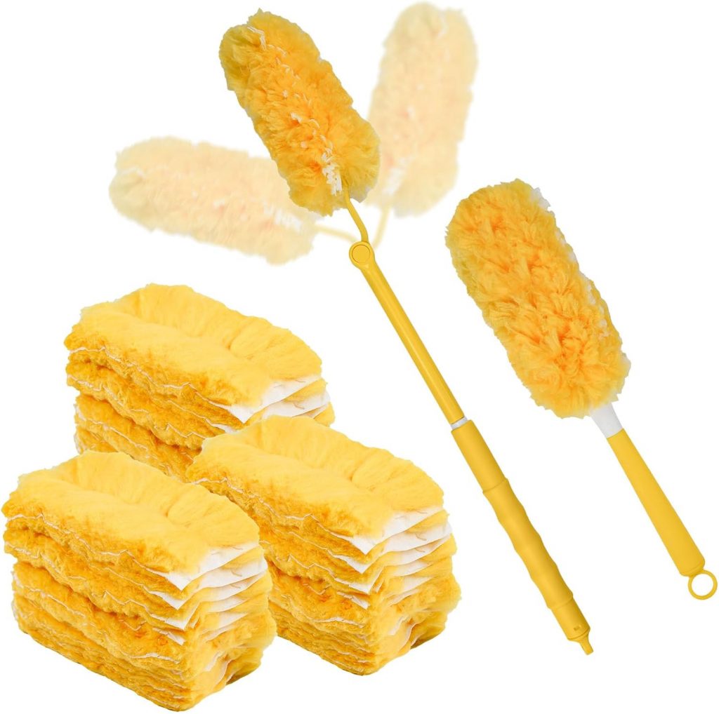 Byfoyif 30 Stück 360° Staubmagnet Nachfüllpack Tücher, mit 1 Langer Griff Kompatibel mit Swiffer Waschbar Staubwischer Mikrofaser Spalt-Staubreiniger für Spinnenweben Tierhaare Staub Schmutz Gelb2.99€ ➡️ https://www.amazon.de/dp/B0FMFDL2S3/?tag=preisfehlerheute-21