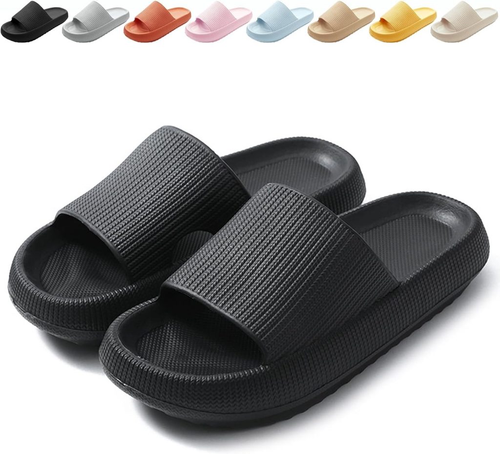 Calish Badeschuhe Herren Damen Cozislides Original Slippers Cloudyzz Schlappen Wolke Rutschfeste Badelatschen Hausschuhe Sommer Pantoletten Badeschlappen Flip Flops Indoor/Outdoor, Schwarz, 46-47 EU16,14€ ➡️ https://www.amazon.de/dp/B0C61KND4J/?tag=preisfehlerheute-21