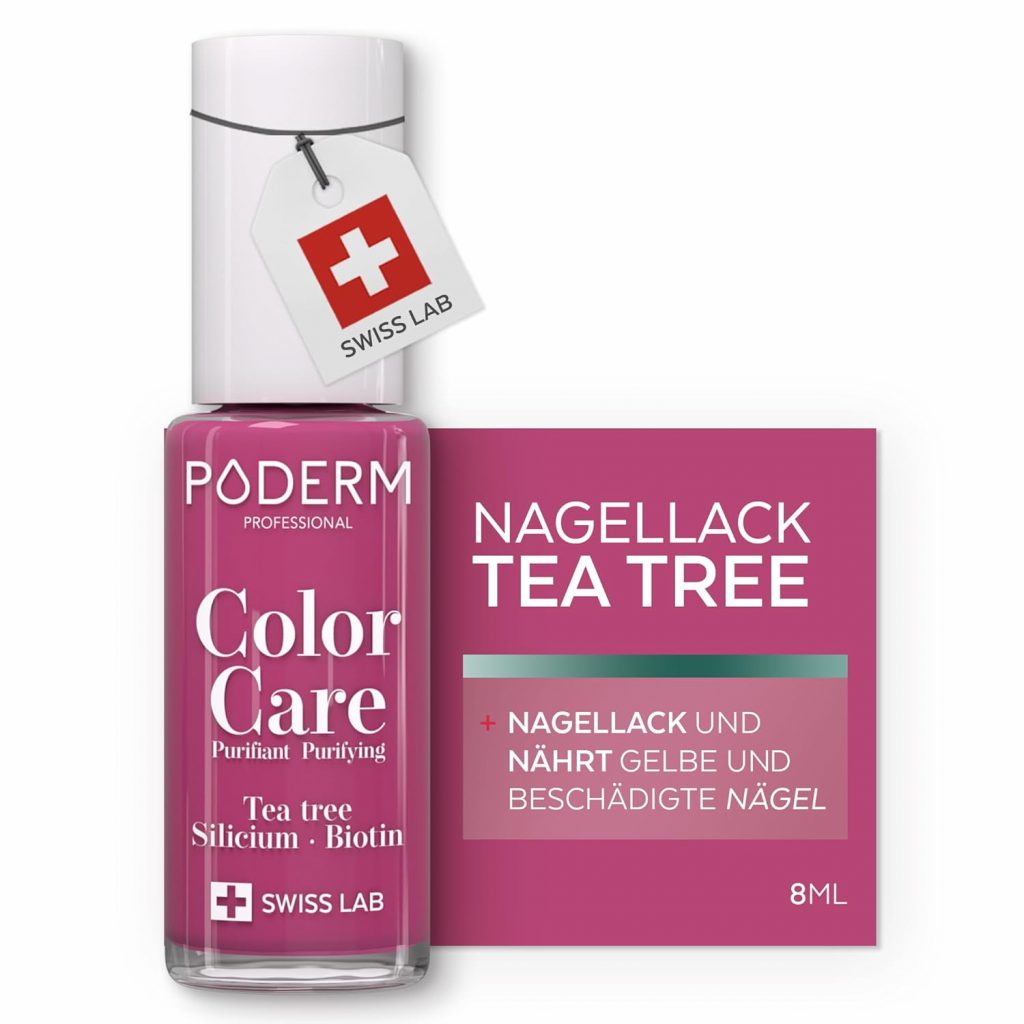 PODERM - TEEBAUM-NAGELLACK COLOR CARE Himbeere - verbessert das Aussehen für die gelbe oder brüchige Nägel - 2 IN 1 PFLEGE - Hergestellt in der Schweiz13,99€ statt 16,50€➡️ https://www.amazon.de/dp/B0BZS2QX4M/?tag=preisfehlerheute-21