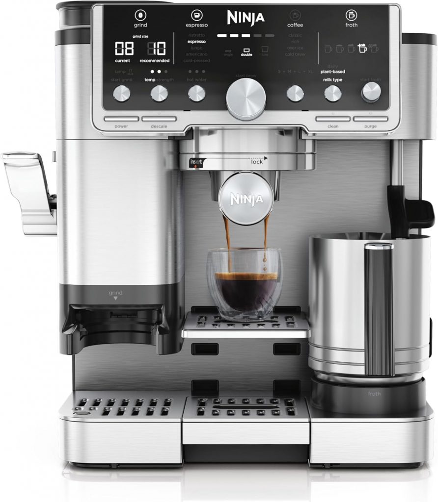 🤴 Ninja Luxe Pro 3-in-1-Kaffeemaschine mit Mahlwerk und Aufschäumer für Latte, Cappuccino, Cold Brew & Espresso, einfache Handhabung, 5 Voreinstellungen zum Aufschäumen, Silber, ES701EU521,99€ statt 749,99€ – 31,0 🔥🚚 Verkauft durch Amazon und Versand durch Amazon1,112 Bewertungen: 4.4 / 5.0 ⭐️⭐️⭐️⭐️🛒 zu Amazon https://www.amazon.de/dp/B0DFCSJF35/?tag=preisfehlerheute-21