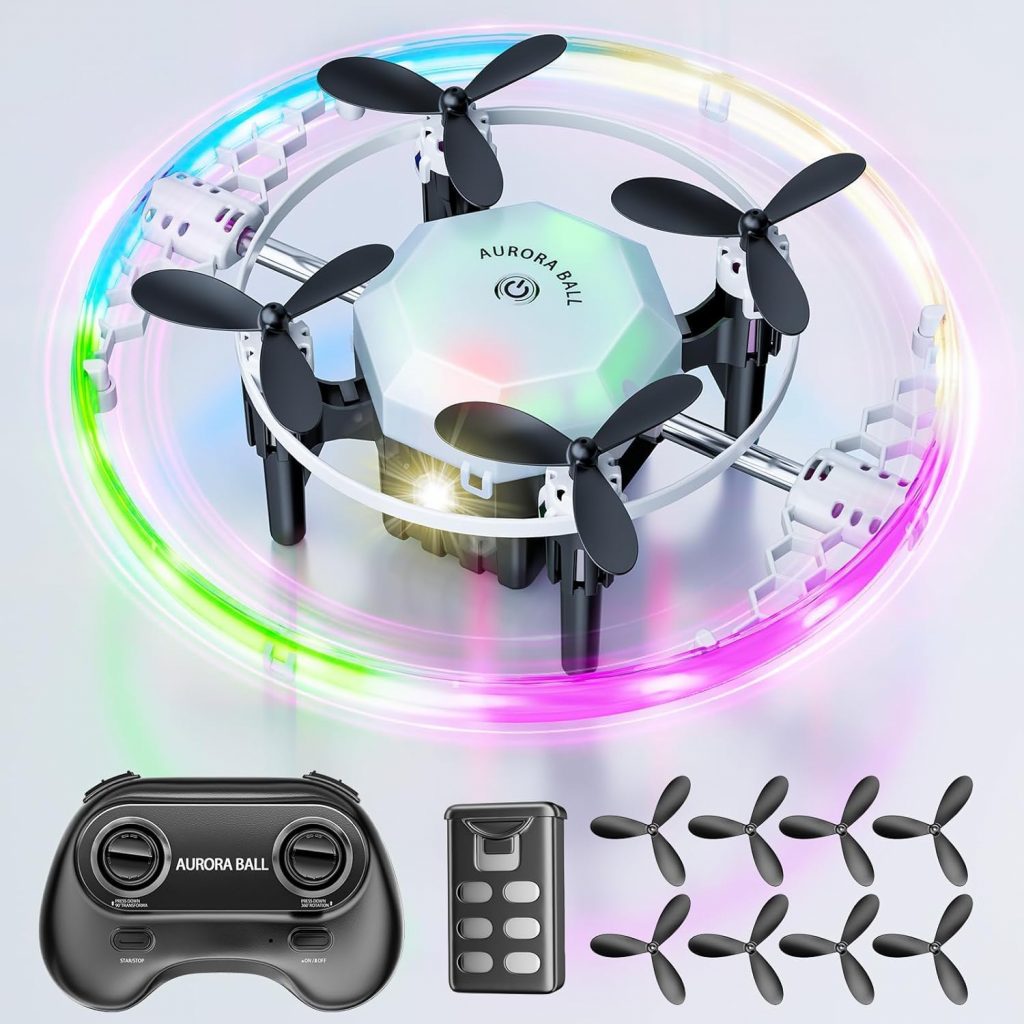 Mini Drohne für Kinder mit LED Lichter Höhehalten und Kopflosem Modus, 360° Flip RC Quadcopter Geschenke Spielzeug…
