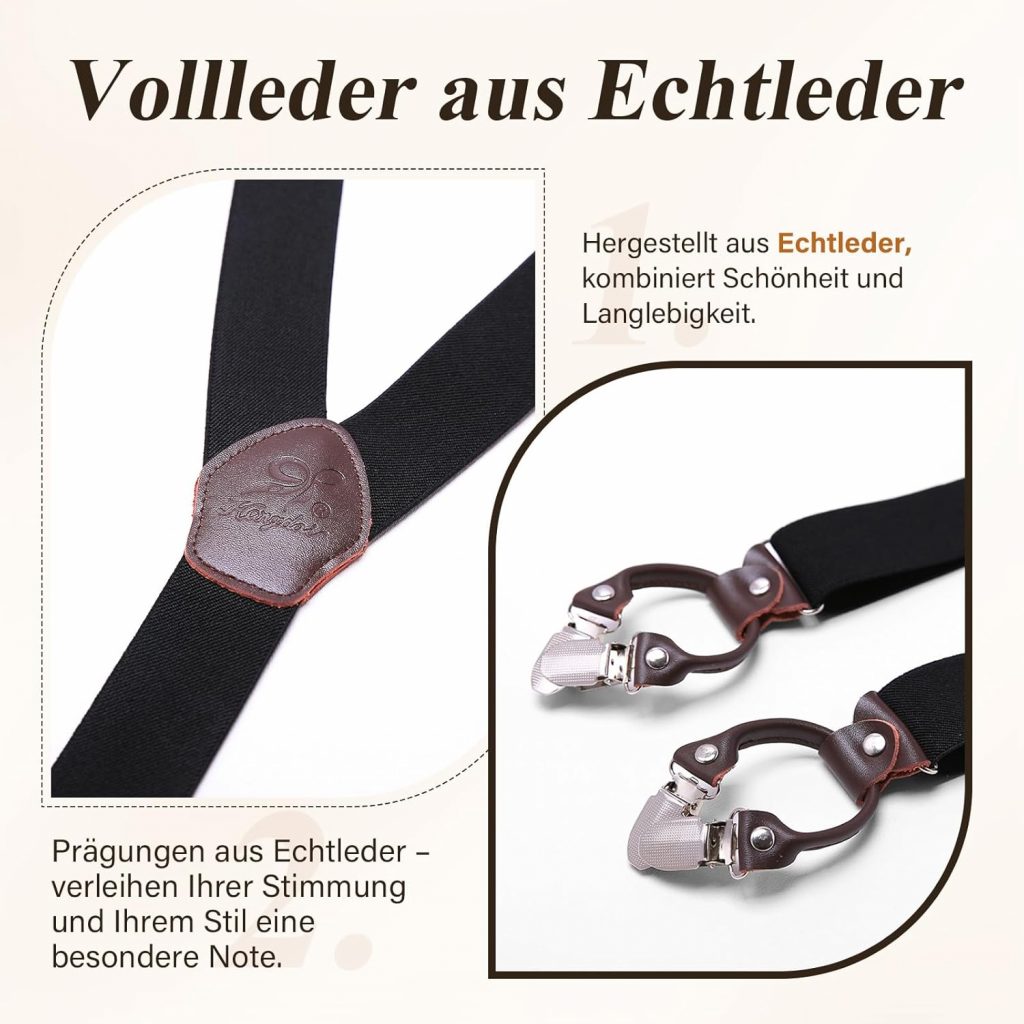 🤴 Rindsleder Hosenträger für Herren Breit Y Style 3.5 CM Mit Sehr 6 Starke Metall Clip Durable Elastic Verstellbare Hosenträger Geschenkbox für Herren und Damen11,04€ statt 17,98€ – 39,0 🔥🚚 Verkauft von KANGDAI Braces und Versand durch Amazon10,812 Bewertungen: 4.4 / 5.0 ⭐️⭐️⭐️⭐️🛒 zu Amazon https://www.amazon.de/dp/B0711S6RJR/?th=1&tag=preisfehlerheute-21#038;psc=1&tag=preisfehlerheute-21