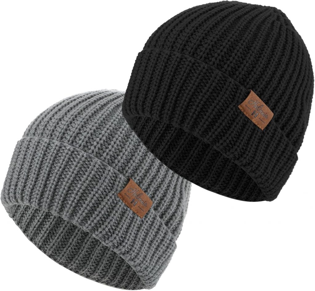 Halinuia 2er Pack Beanie Mütze Herren Damen, Dehnbare Strickmütze mit Lederpatch, Unisex Urban Streetwear für Winter Outdoor3.99€ ➡️ https://www.amazon.de/dp/B0FJFQFX6W/?tag=preisfehlerheute-21
