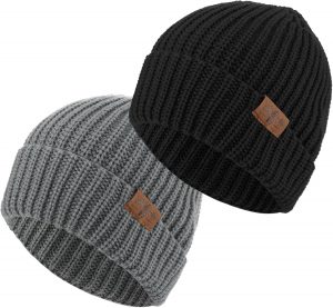 Halinuia 2er Pack Beanie Mütze Herren Damen, Dehnbare Strickmütze mit Lederpatch, Unisex Urban Streetwear für Winter Outdoor3.99€ ➡️ https://www.amazon.de/dp/B0FJFQFX6W/?tag=preisfehlerheute-21