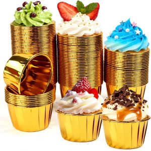 WEFHEF 100 Stück Muffinförmchen Papier Muffins Backförmchen Gold Papierförmchen Einweg-Backbecher Papier Cupcake Förmchen Papierbackförmchen für Cupcakes, Geburtstag, Hochzeit, Weihnachtsfeier1.99€ ➡️ https://www.amazon.de/dp/B0FJRV91X2/?tag=preisfehlerheute-21