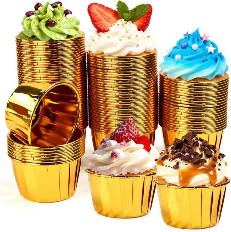 WEFHEF 100 Stück Muffinförmchen Papier Muffins Backförmchen Gold Papierförmchen Einweg-Backbecher Papier Cupcake Förmchen Papierbackförmchen für Cupcakes, Geburtstag, Hochzeit, Weihnachtsfeier1.99€ ➡️ https://www.amazon.de/dp/B0FJRV91X2/?tag=preisfehlerheute-21