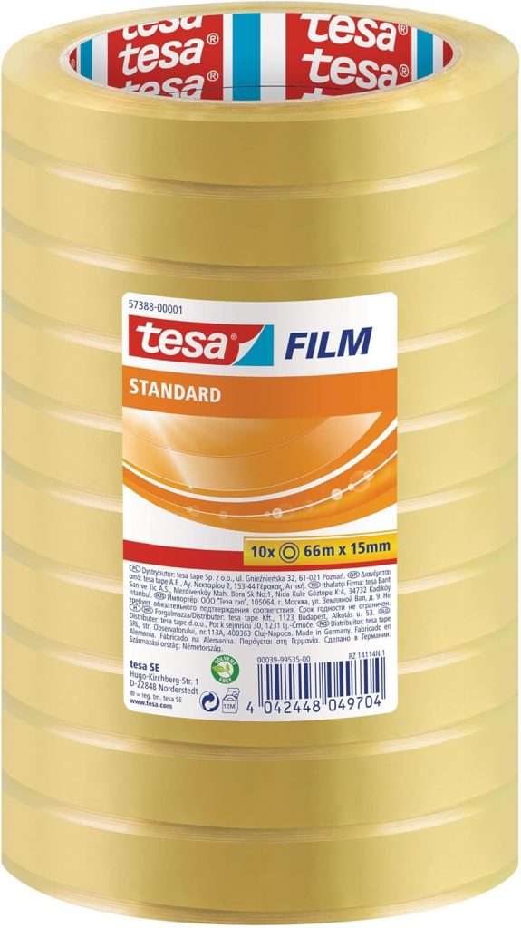 🤴 tesa tesafilm standard – Transparentes Multifunktions-Klebeband für Heim- Schul- und Büroanwendungen – 66 m x 15 mm – 10er Pack10,52€ statt 14,29€ – 27,0 🔥🚚 Verkauft durch Amazon und Versand durch Amazon781 Bewertungen: 4.6 / 5.0 ⭐️⭐️⭐️⭐️⭐️🛒 zu Amazon https://www.amazon.de/dp/B000WKNJD8/?tag=preisfehlerheute-21