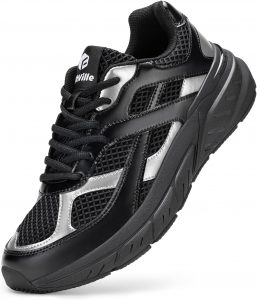 FitVille Extra Breite Laufschuhe Herren Sportschuhe Atmungsaktive Turnschuhe Walkingschuhe D&auml;mpfende Joggingschuhe Bequeme Sneaker Outdoor Fitness Schwarz mit Silber EU 44.5 X-Weit56,98&euro; ➡️ https://www.amazon.de/dp/B0FJX82B2Y/?tag=preisfehlerheute-21