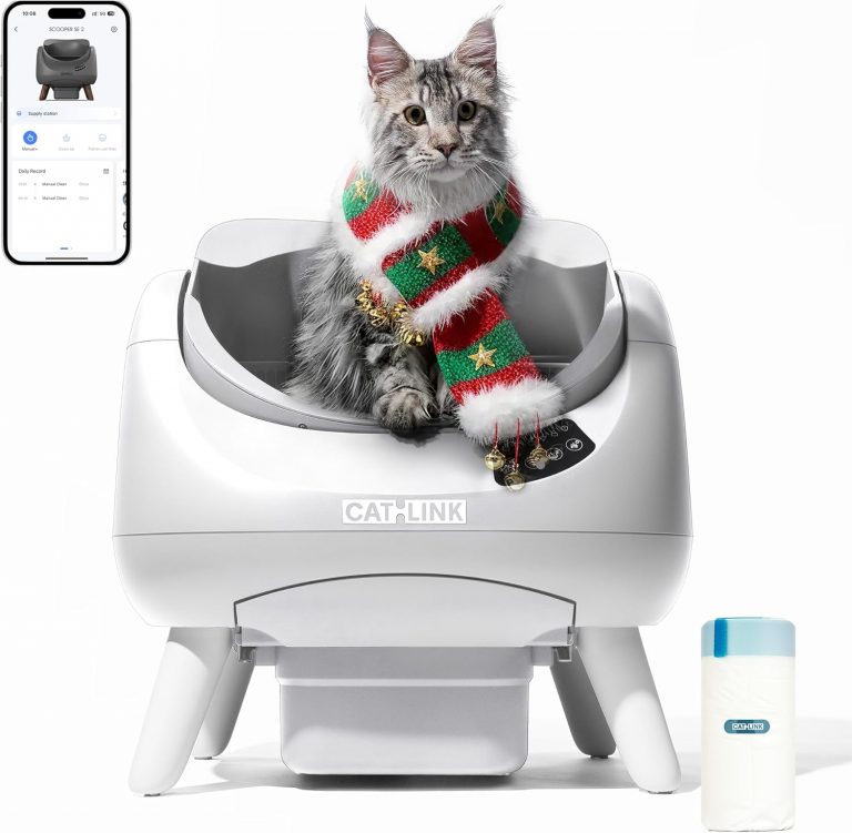 CATLINK Selbstreinigende Katzentoilette, Katzenklo XXL mit offenem Top-Design, 5 GHz WLAN, 12L Großvolumen, Für alle Streuarten, Ideal für Mehrkatzenhaushalte(Weiß)203,99€ statt 239,99€➡️ https://www.amazon.de/dp/B0G6CG7FSS/?tag=preisfehlerheute-21