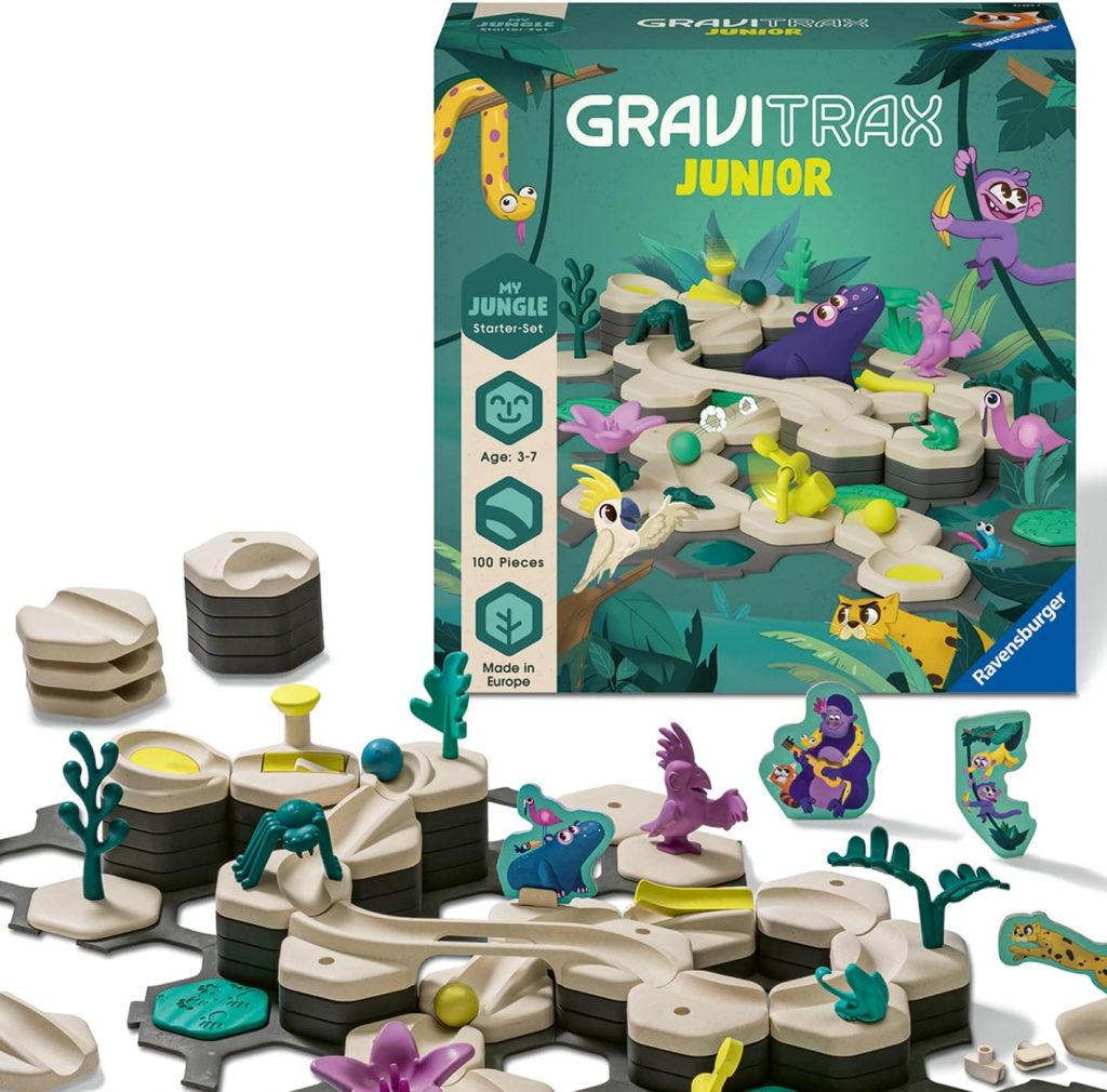 🤴 Ravensburger GraviTrax Junior Starter-Set L Jungle 27499 -Murmelbahn überwiegend aus nachwachsenden Rohstoffen mit Themenwelten, Lern- und Konstruktionsspielzeug für Jungs und Mädchen ab 3 Jahren34,97€ statt 49,99€ - 31,00 % 🔥🚚 Verkauft durch Amazon und Versand durch Amazon1,082 Bewertungen: 4.8 / 5.0 ⭐️⭐️⭐️⭐️⭐️🛒 zu Amazon https://www.amazon.de/dp/B0BSXC3F6Z/?amp%3Btag=preisfehlerheute-21&tag=preisfehlerheute-21