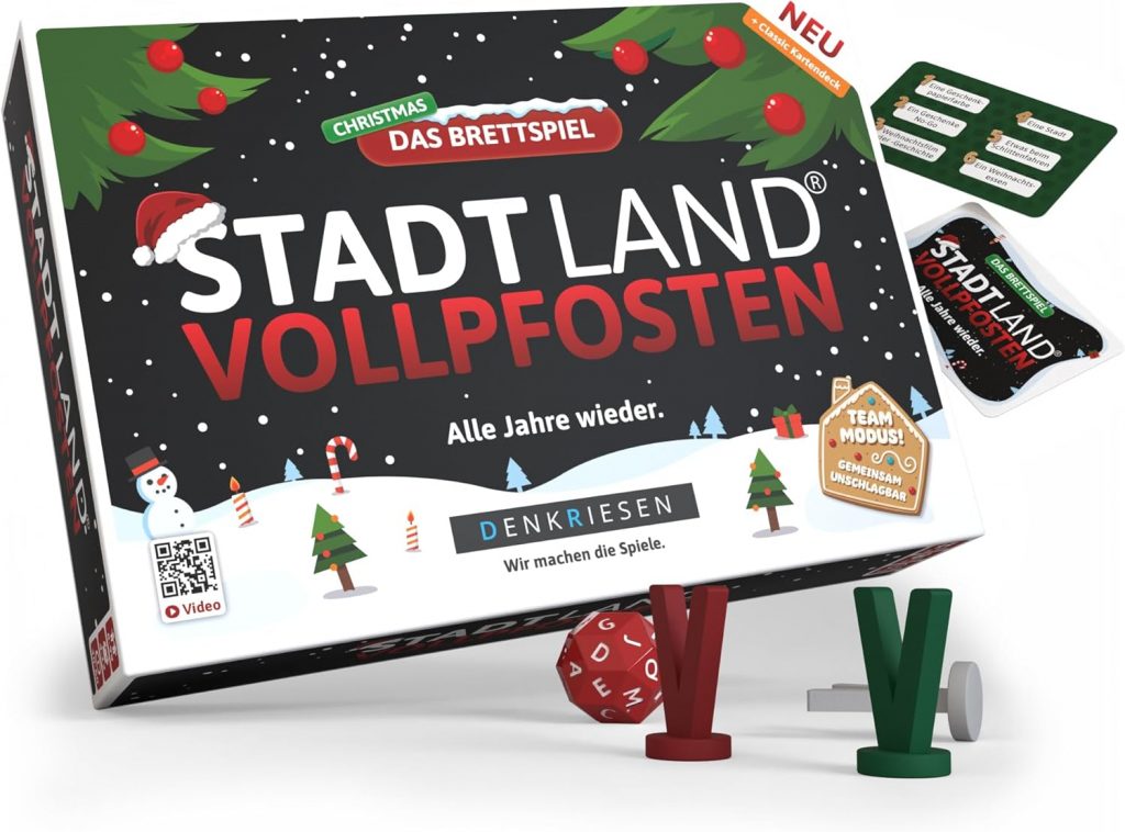 🤴 Stadt Land Vollpfosten® Brettspiel Christmas Edition | ab 8 Jahren & ab 2 Spieler | Stadt Land Fluss Weihnachten mit Classic Erweiterung | Brettspiel für Familien | Weihnachtsspiel von DENKRIESEN16,98€ statt 29,99€ - 44,00 % 🔥🚚 Verkauft von DENKRIESEN und Versand durch Amazon150 Bewertungen: 4.8 / 5.0 ⭐️⭐️⭐️⭐️⭐️🛒 zu Amazon https://www.amazon.de/dp/B0FHWY7CL9/?amp%3Btag=preisfehlerheute-21&%3Bamp%3Bth=1&%3Bamp%3Bpsc=1&tag=preisfehlerheute-21