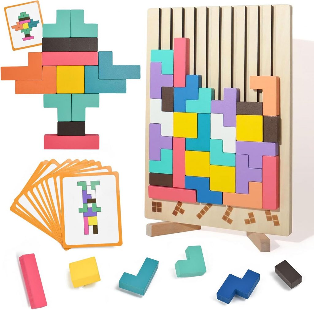 Vunanvu Tetris Holz Puzzle für Erwachsene - 42-teiliges Geometrisches Holzspiel, 3D Stapelspiel zum Stressabbau, Kreativität und Raumdekor (mit Musterkarten)7,99€ statt 15,99€➡️ https://www.amazon.de/dp/B0FPFRXRVX/?tag=preisfehlerheute-21