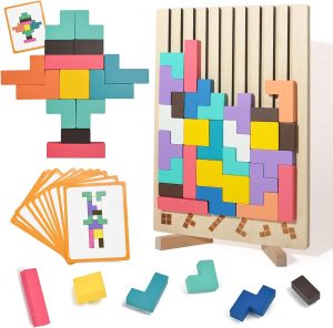 Vunanvu Tetris Holz Puzzle f&uuml;r Erwachsene - 42-teiliges Geometrisches Holzspiel, 3D Stapelspiel zum Stressabbau, Kreativit&auml;t und Raumdekor (mit Musterkarten)7,99&euro; statt 15,99&euro;➡️ https://www.amazon.de/dp/B0FPFRXRVX/?tag=preisfehlerheute-21