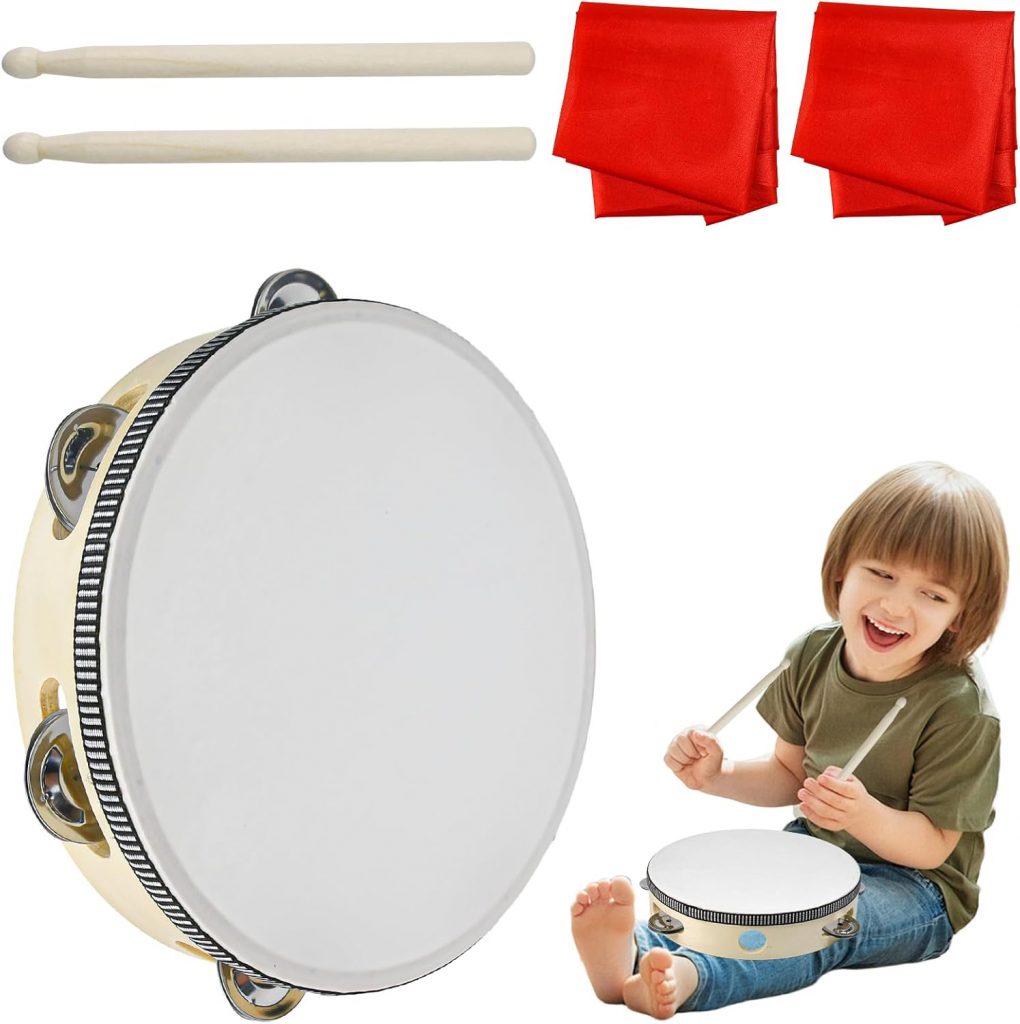 VGECEE Tambourin Tamburin 20 cm Handtrommeln Set 8 Zoll Kindertrommel Holz Tambourine Hochzeit Hand Trommel Holz mit 2 Schlägel für Party Schule und Frühpädagogisches2.99€ ➡️ https://www.amazon.de/dp/B0F9YQRD86/?tag=preisfehlerheute-21