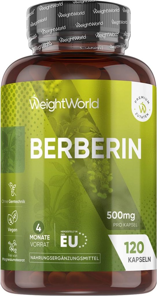 👑 Berberin Kapseln - 4 Monate Vorrat - 120 vegane Berberin 500 mg Kapseln - Berberin 85% (Quelle: Berberis aristata) - 1 Kapsel pro Tag - Frei von Magnesiumstearat - Von WeightWorld16,14€ statt 21,99€ - 27,00 % 🔥🚚 Verkauft von Comfort Click und Versand durch Amazon2,522 Bewertungen: 4.6 / 5.0 ⭐️⭐️⭐️⭐️⭐️🛒 zu Amazon https://www.amazon.de/dp/B0CHRNR4QH/?amp%3Btag=preisfehlerheute-21&tag=preisfehlerheute-21
