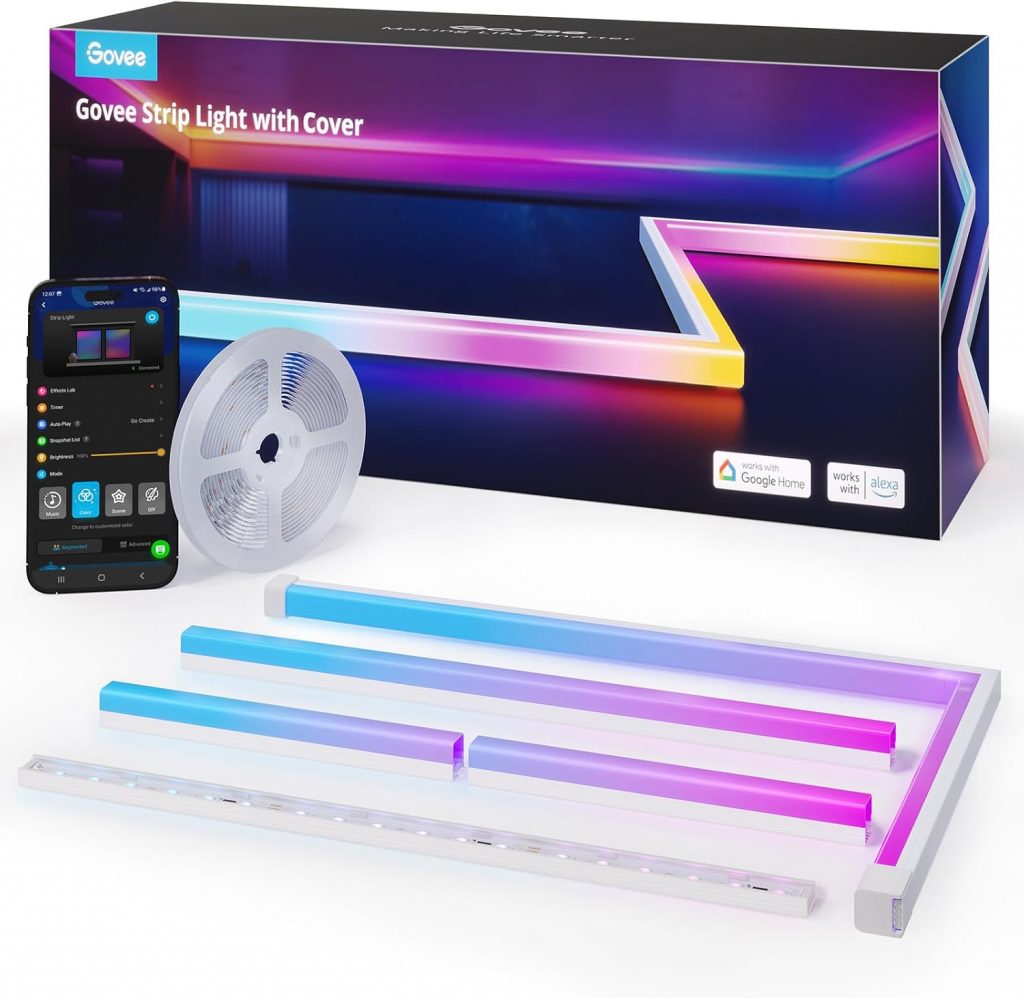 🤴 Govee RGBIC LED Strip mit Profil, 5M LED Streifen Kompatibel mit Alexa & Google Assistant, 64 Szenenmodi, APP-Steuerung, Musiksync, Lampe für Wohnzimmer, Schlafzimmer, Sockelleisten, Kabinett56,99€ statt 89,99€ – 37,0 🔥🚚 Verkauft von Govee DE und Versand durch Amazon676 Bewertungen: 4.4 / 5.0 ⭐️⭐️⭐️⭐️🛒 zu Amazon https://www.amazon.de/dp/B0CQX759CC/?tag=preisfehlerheute-21