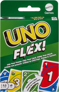 🤴 Mattel Games UNO Flex, UNO Kartenspiel für die Familie, mehr Abwechslung durch Powerkarten, Perfekt als Kinderspiel, Reisespiel oder Spiel für Erwachsene, für 2-10 Spieler, ab 7 Jahren, HMY996,98€ statt 12,99€ - 47,00 % 🔥🚚 Verkauft von Toys for Fun GmbH und Versand durch Amazon2,600 Bewertungen: 4.7 / 5.0 ⭐️⭐️⭐️⭐️⭐️🛒 zu Amazon https://www.amazon.de/dp/B0B5YHN3P8/?tag=preisfehlerheute-21
