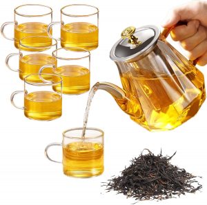 VGECEE 1000ML Teekanne mit Siebeinsatz Glaskanne Glas Teekanne mit 6 Tasse Teebereiter mit Sieb Tee Kannen Glasteekanne Hitzebest&auml;ndige Borosilikatglas Glaskanne f&uuml;r Losen Tee, Teeblumen5.99&euro; ➡️ https://www.amazon.de/dp/B0FHH5BLBV/?tag=preisfehlerheute-21