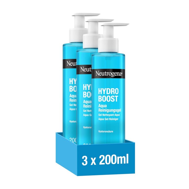 Neutrogena Hydro Boost Aqua Reinigungsgel(3x200ml), sanfte Gesichtsreinigung mit Hyaluronsäure und Glycerin, feuchtigkeitsspendender Make-up Entferner für alle Hauttypen,Sparset8.87€ statt 14.98€➡️ https://www.amazon.de/dp/B0FBML8JCY/?tag=preisfehlerheute-21