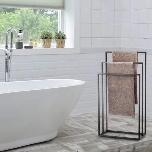 Smartpeas Handtuchhalter Stehend - Handtuchständer Schwarz Aus Rostfreiem Pulverbeschichtetem Stahl - Mit 3 Handtuchstangen - Plus: Edelstahl Klebehaken8.09€ statt 56.99€➡️ https://www.amazon.de/dp/B08WCP54WQ/?tag=preisfehlerheute-21