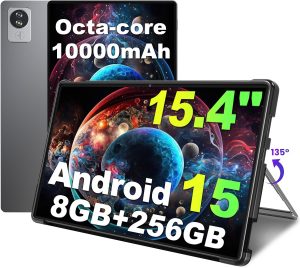 jumper 15,4 Zoll Tablet, Android 15 Tablet mit Helio G99 Octa-Core Prozessor(bis zu 2,2 GHz), Gaming Tablets mit St&auml;nder & H&uuml;lle, 8GB RAM 256GB ROM, 10000mAh, BT5.2, 4 Speakers, f&uuml;r Studenten Office340,49&euro; statt 708,99&euro;➡️ https://www.amazon.de/dp/B0GK6DRY34/?tag=preisfehlerheute-21